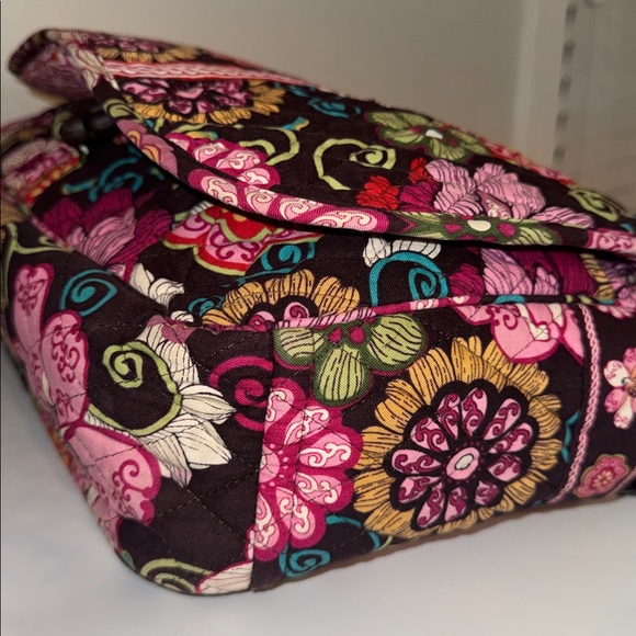 Vera Bradley Messenger Bag Mod Floral Pink Retired - Picture 4 of 8
